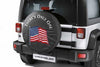 Jeep Wrangler (JK) Spare Tyre Cover 16" - Black with the American Flag