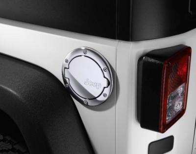 Jeep Wrangler (JK) Fuel Filler Door, Chrome 2-Door Version