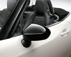 Fiat 124 Spider Mirror Covers, Piano Black