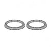 Abarth 124 Spider Cup Holder Finisher Rings, Bright Silver