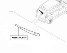 Fiat 500L (73) Wiper Arm, Rear