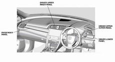 Honda Civic Interior Dashboard Accent, Tuscan Orange RHD