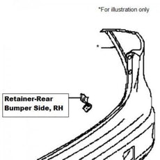 Nissan Qashqai (J11E) Retainer-Rear Bumper Side, RH