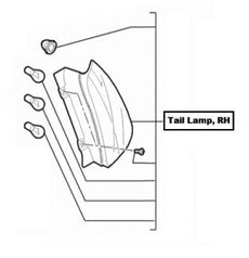 Fiat Tail 500 Tail Lamp Unit, Rear RH