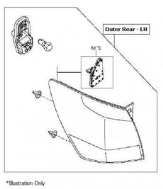 Nissan Qashqai (J10E) Combination Lamp Assy-Rear, LH