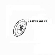 Abarth 500 Centre Cap, Alloy Wheel - Black/Grey