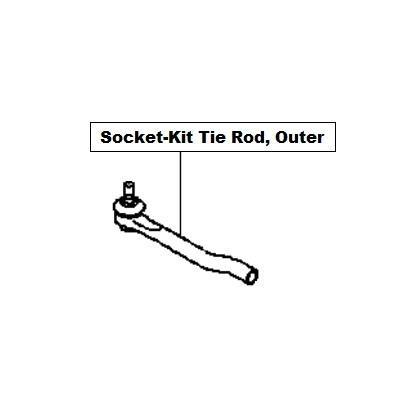 Nissan Qashqai (J11E) Socket Kit-Tie Rod, Outer