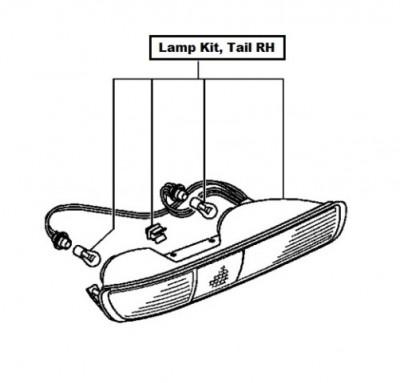 Mitsubishi Shogun Lamp Kit, Tail RH