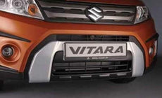 Suzuki Vitara Front Skid Plate, Large Silver/Black