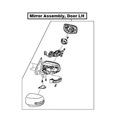 Mitsubishi L200 (KL) Mirror Assembly, Door LH