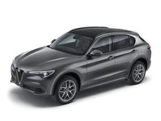 Alfa Romeo Stelvio Glossy Black Roof Rails - vehicles with sunroof