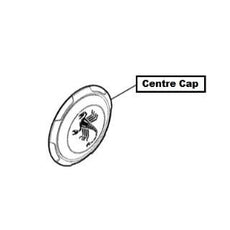Abarth Centre Cap, Alloy Wheel - Chrome/Grey