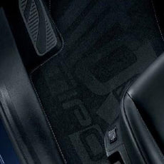 Fiat Tipo (5HB) Floor Mats, Black/Silver Stitching with graphic logo RHD