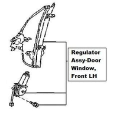 Nissan Primera (P11E) Regulator Assy-Door Window, Front LH