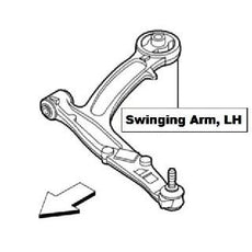 Abarth 500 (3R/85) Front Suspension Swinging Arm LH