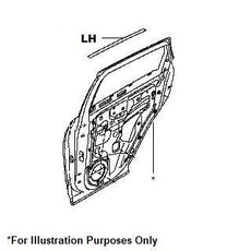 Nissan Qashqai (J11E) Moulding-Rear Door Sash, Front LH