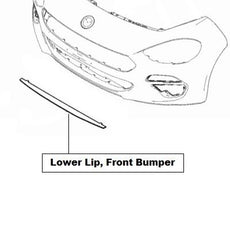 Abarth 124 Spider (6I) Lower Lip, Front Bumper - Gun Metal