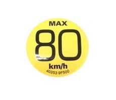 Nissan Label 80Km/h Speed Restriction