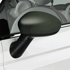 Fiat 500 Side Mirror Covers, Wrapped Military Green