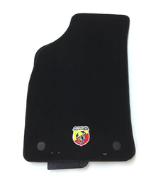 Abarth 595 Floor Mats, Textile Black RHD AT