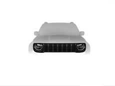 Jeep Renegade (RE) Matt Black Grille & Grey Satin Rings