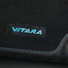 Suzuki Vitara Carpet Mat Set, with blue logo & stitching RHD
