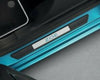 Renault ZOE Front Door Sills -  Blue Logo & White Background