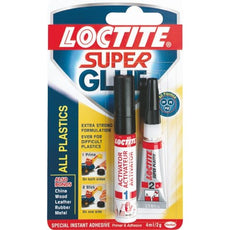 Loctite All Plastics Super Glue Kit - 2g Tube