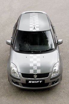 Suzuki Swift Chequered Flag Decal Set, Anthracite 2005-2010