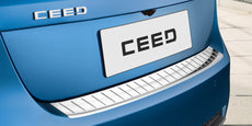 Kia Ceed 5DR (CD) Rear Bumper Protector, High Gloss Stainless Steel