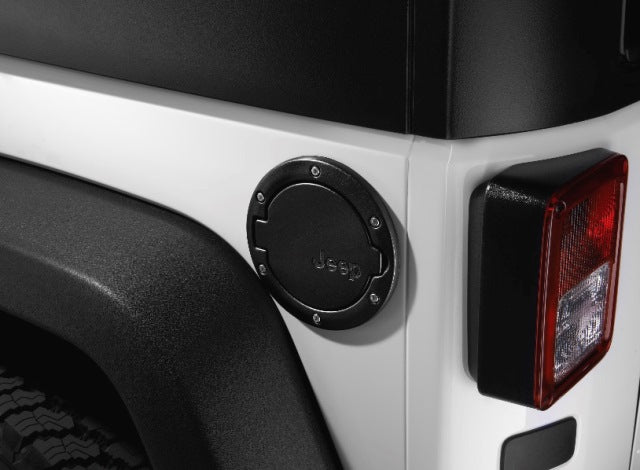 Jeep Wrangler (JK) Fuel Filler Door, Satin Black 4-Door Version