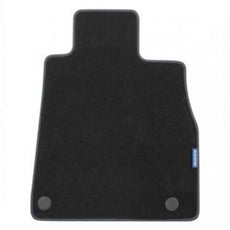 AUTO IN MOTION Black Carpet Floor Mats With White Trim For Nissan Micra & Note – Universal Fit, 4-Piece Set