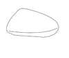 Nissan Qashqai (J11E) Cover-Mirror Body, LH - Color Code: RBN