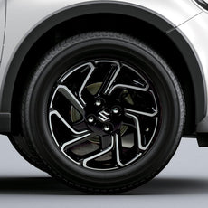 Suzuki Ignis Alloy Wheel 'JUNO', 5J x 16", black & polished finish